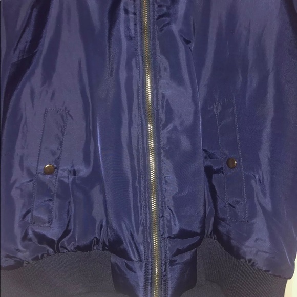 NEW! SAY WHAT Lightweight Bomber Jacket in Blue Junior L - Picture 4 of 6